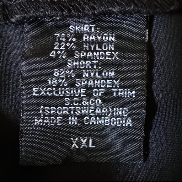 S.C.& CO. 360 Tummy Control Skort Size XXL White and Small Black Medallion Print - Picture 11 of 13